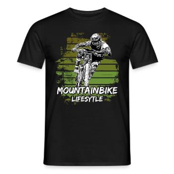 Mountain Biker / MTB Downhill Fahrrad geschenk - Männer T-Shirt - Schwarz - Vorne - AI Model Male 178 light (178cm)
