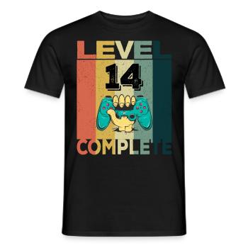 14. Geburtstag Junge Mann 2007 Level 14 Jahre Game - Männer T-Shirt - Schwarz - Vorne - AI Model Male 178 light (178cm)