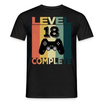 18. Geburtstag Junge Mann 2003 Level 18 Jahre Game - Männer T-Shirt - Schwarz - Vorne - AI Model Male 178 light (178cm)