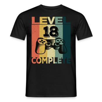 18. Geburtstag Junge Mann 2003 Level 18 Jahre Game - Männer T-Shirt - Schwarz - Vorne - AI Model Male 178 light (178cm)