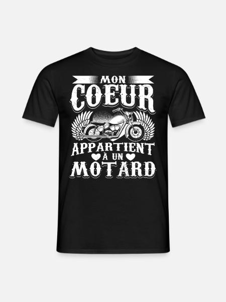 Motocyclette Motarde Motard - T-shirt homme - noir