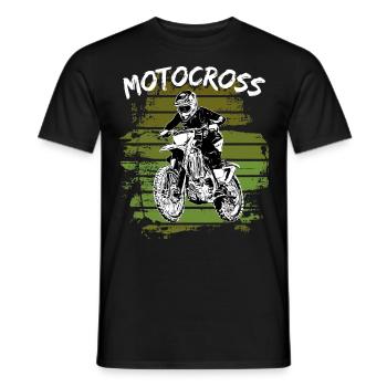 Motocross Design Enduro / Geschenkidee / MX Retro - Männer T-Shirt - Schwarz - Vorne - AI Model Male 178 light (178cm)