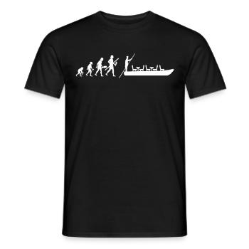 Spreewald Home Nature Boat ride Tradition Paddling - Men's T-Shirt - black - Front - AI Model Male 178 light (178cm)