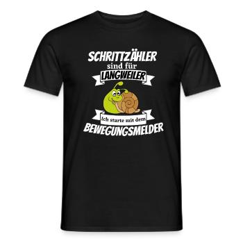 Lustiger Schnecken Spruch Anti Laufen Humor Gift - Männer T-Shirt - Schwarz - Vorne - AI Model Male 178 light (178cm)