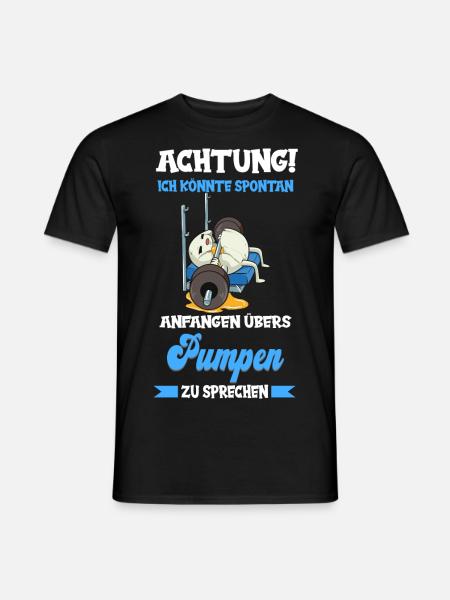 Bankdrücken Fitness Gym Fitnessstudio Kraftsport - Männer T-Shirt - Schwarz