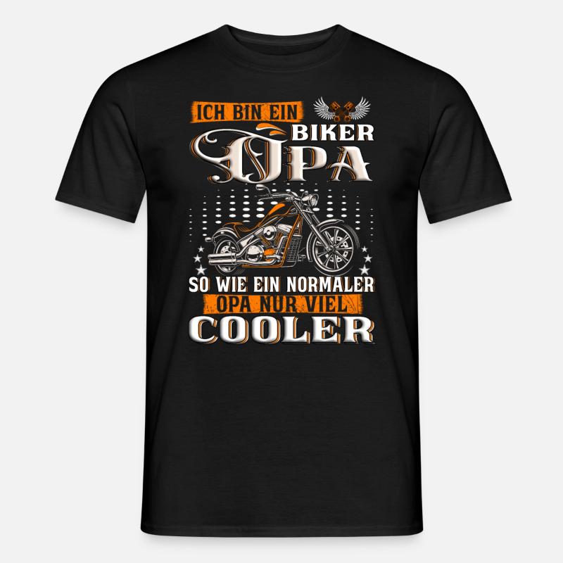 Ich bin ein Biker Opa so wie normaler - Männer T-Shirt - Schwarz