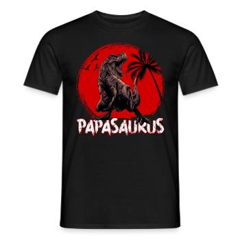 Dino Papa Papasaurus - T-shirt homme - noir - Devant - AI Model Male 178 light (178cm)