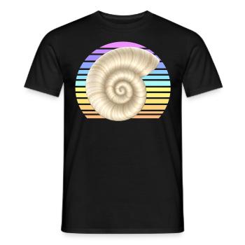 Schneckenhaus im Sonnenuntergang - Männer T-Shirt - Schwarz - Vorne - AI Model Male 178 light (178cm)