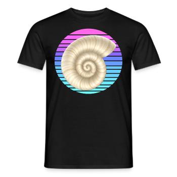 Schneckenhaus im Sonnenuntergang - Männer T-Shirt - Schwarz - Vorne - AI Model Male 178 light (178cm)