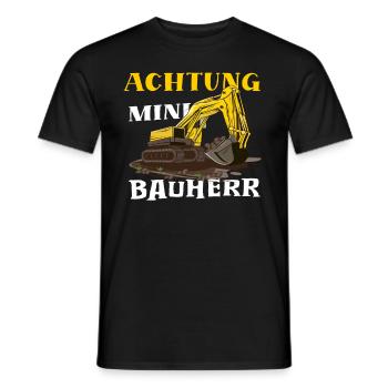 Bagger Haus Bau für Bauherr - Männer T-Shirt - Schwarz - Vorne - AI Model Male 178 light (178cm)