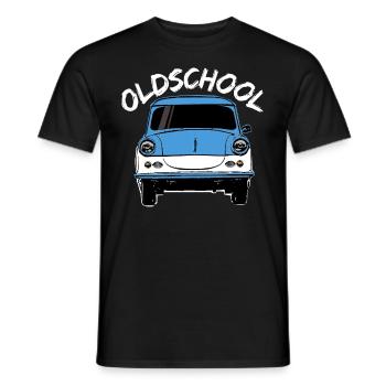 Allemagne de l’Est voiture Trabi Rétro Voiture Classique - T-shirt homme - noir - Devant - AI Model Male 178 light (178cm)