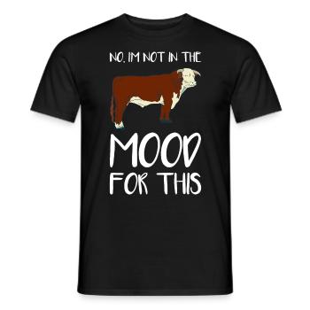 Drôle de vache rengaine sur le bétail comme cadeau - T-shirt homme - noir - Devant - AI Model Male 178 light (178cm)