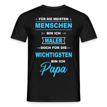 Maler und Lackierer Maler Lackierer Handwerker - Männer T-Shirt - Schwarz - Vorne - AI Model Male 178 light (178cm)