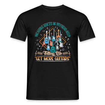 Gitarre Gitarrenspieler Musiker Gitarrist Spruch - Männer T-Shirt - Schwarz - Vorne - AI Model Male 178 light (178cm)