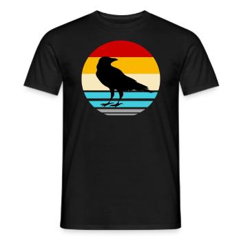 Raven Raven Bird Crow Crow Flying Animal Birds - Men's T-Shirt - black - Front - AI Model Male 178 light (178cm)