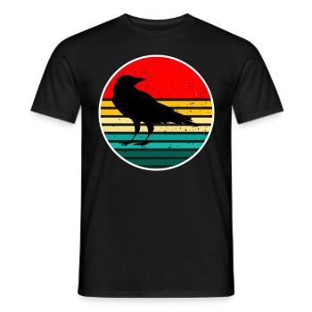 Raven Raven Bird Crow Crow Flying Animal Birds - Men's T-Shirt - black - Front - AI Model Male 178 light (178cm)