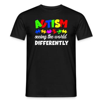 Autismus Bewusstsein - Männer T-Shirt - Schwarz - Vorne - AI Model Male 178 light (178cm)