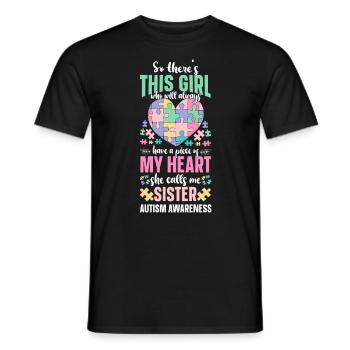 Autismus Bewusstsein - Männer T-Shirt - Schwarz - Vorne - AI Model Male 178 light (178cm)
