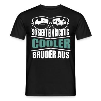 Cooler Bruder Geschenkidee für Brüder Geschenke - Männer T-Shirt - Schwarz - Vorne - AI Model Male 178 light (178cm)