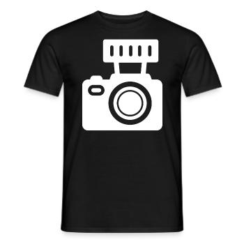Caméra - T-shirt homme - noir - Devant - AI Model Male 178 light (178cm)