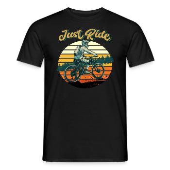 Vélos vélos vélo rétro vélo - T-shirt homme - noir - Devant - AI Model Male 178 light (178cm)