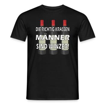 Winzer Wein Weinherstellung - Männer T-Shirt - Schwarz - Vorne - AI Model Male 178 light (178cm)