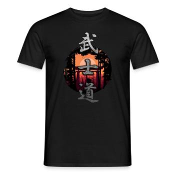 Japanese Symbol Kanji For Bushido - Men's T-Shirt - black - Front - AI Model Male 178 light (178cm)