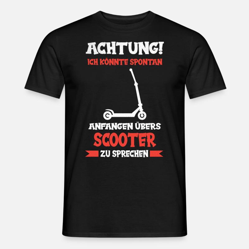 Scooter Stunt Scooter Tretroller Roller E-Scooter - Männer T-Shirt - Schwarz