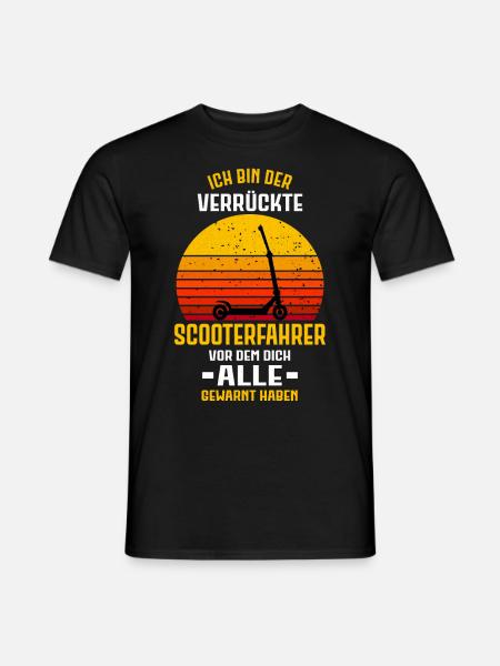 Scooter Stunt Scooter Tretroller Roller E-Scooter - Männer T-Shirt - Schwarz