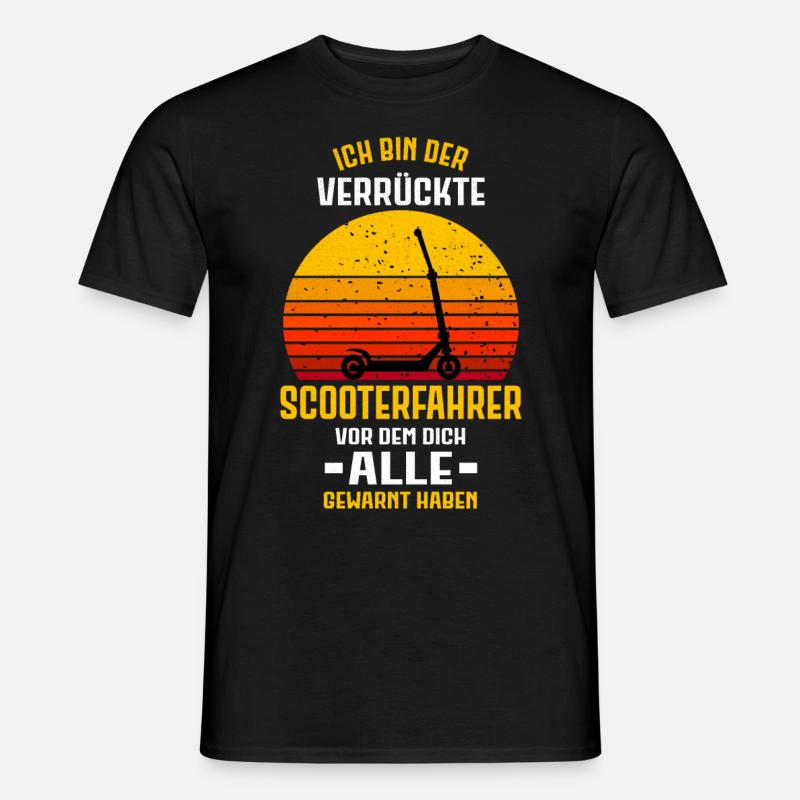Scooter Stunt Scooter Tretroller Roller E-Scooter - Männer T-Shirt - Schwarz