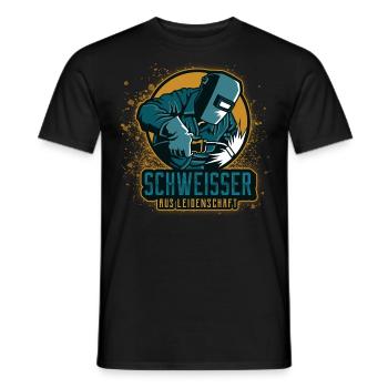 Schweißer schweissen Geschenk Schlosserei Stahlbau - Männer T-Shirt - Schwarz - Vorne - AI Model Male 178 light (178cm)