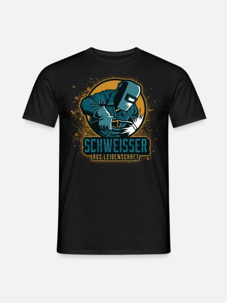 Schweißer schweissen Geschenk Schlosserei Stahlbau - Männer T-Shirt - Schwarz