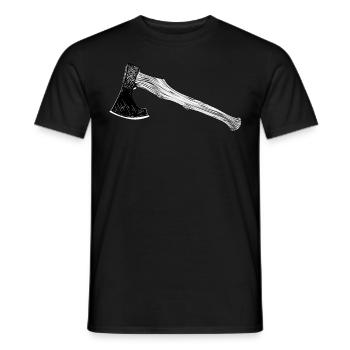 Viking axe sports goal throwing axe throwing goals - Men's T-Shirt - black - Front - AI Model Male 178 light (178cm)