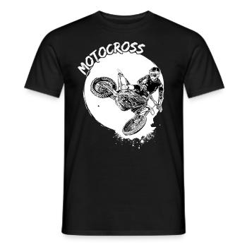 Motocross Design Enduro / Geschenkidee / MX Retro - Männer T-Shirt - Schwarz - Vorne - AI Model Male 178 light (178cm)