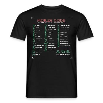 Morse Code Amateur Radio amateur - Men's T-Shirt - black - Front - AI Model Male 178 light (178cm)