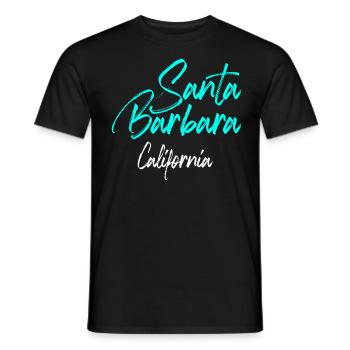 Santa Barbara California - T-shirt homme - noir - Devant - AI Model Male 178 light (178cm)