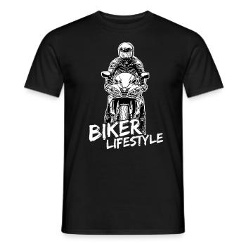 Motorcycle Lifestyle / Moto / moto biker - T-shirt homme - noir - Devant - AI Model Male 178 light (178cm)