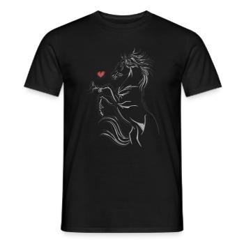 Horse Girl Horses Love Riding Horse Fool - Men's T-Shirt - black - Front - AI Model Male 178 light (178cm)