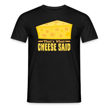 C’est ce que Cheese a dit Lustiger Käse - T-shirt homme - noir - Devant - AI Model Male 178 light (178cm)