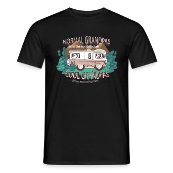 Les grands-pères cool conduisent un camping-car - T-shirt homme - noir - Devant - AI Model Male 178 light (178cm)