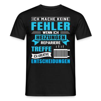 Heizungsbauer Heizungsbau Klempner Installateur - Männer T-Shirt - Schwarz - Vorne - AI Model Male 178 light (178cm)