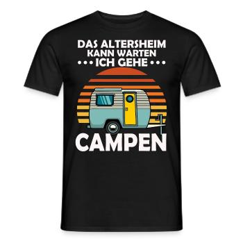 Camping Wohnwagen Urlaub Camper Wohnmobil Camping - Männer T-Shirt - Schwarz - Vorne - AI Model Male 178 light (178cm)
