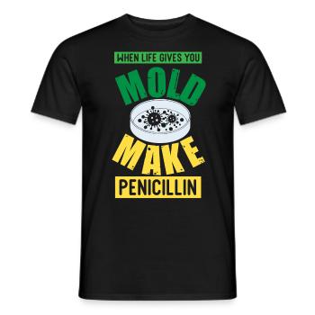 Professeur de biologie Biologiste Microbiologie Biologiste - T-shirt homme - noir - Devant - AI Model Male 178 light (178cm)