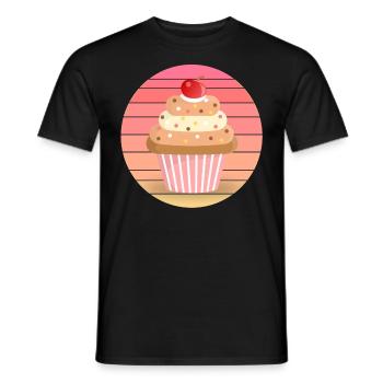 Muffin al tramonto - T-shirt uomo - nero - Fronte - AI Model Male 178 light (178cm)