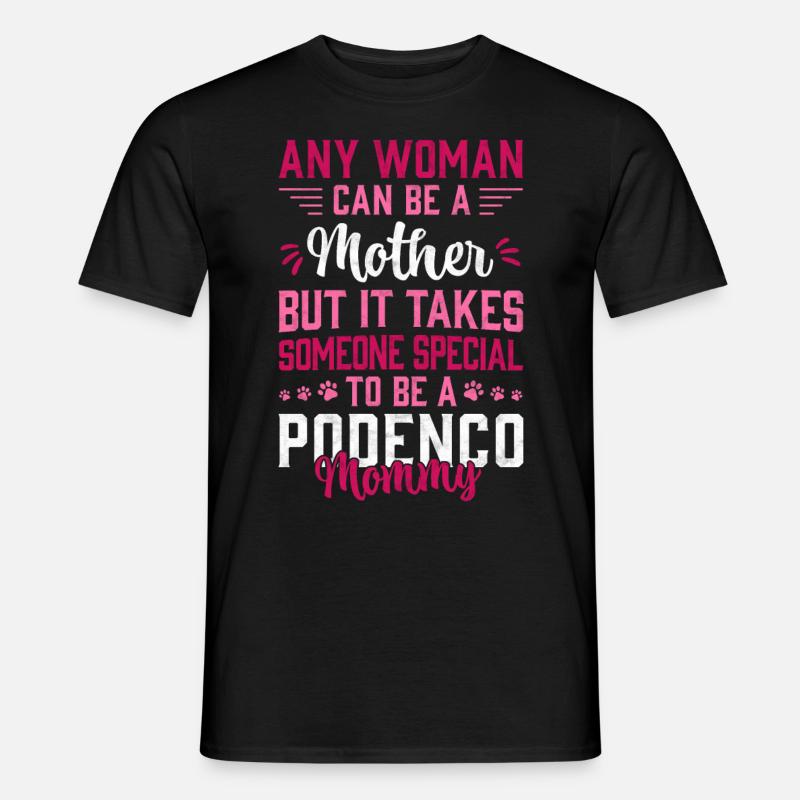 Podenco Mama spanischer Jagdhund Geschenk - Männer T-Shirt - Schwarz