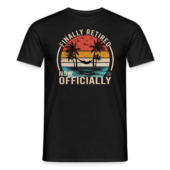 Endlich im Ruhestand jetzt Offiziell - Männer T-Shirt - Schwarz - Vorne - AI Model Male 178 light (178cm)