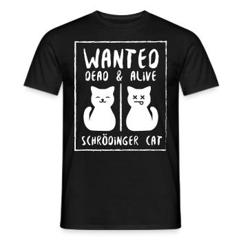 Schrödinger's Cat Nerd Geek Physicist Science - Men's T-Shirt - black - Front - AI Model Male 178 light (178cm)