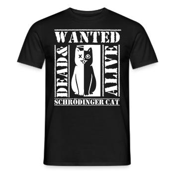 Schrödinger's Cat Nerd Geek Physicist Science - Men's T-Shirt - black - Front - AI Model Male 178 light (178cm)