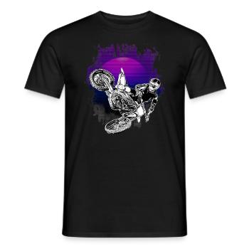 Motocross Design Enduro / Geschenkidee / MX Retro - Männer T-Shirt - Schwarz - Vorne - AI Model Male 178 light (178cm)
