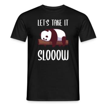 Drôle de panda, proverbe sur les pandas comme cadeau ! - T-shirt homme - noir - Devant - AI Model Male 178 light (178cm)